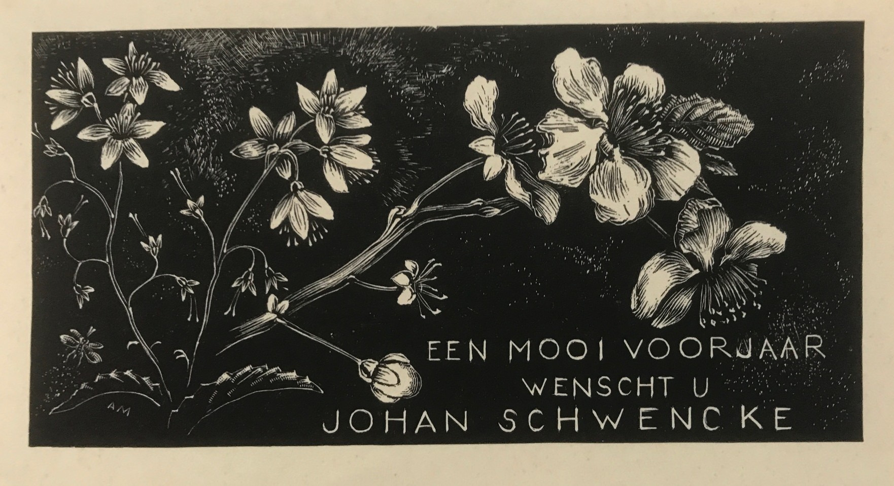 Wenskaart van Johan Schwenke