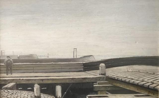 Havenhoofd te Hellevoetsluis (1945)