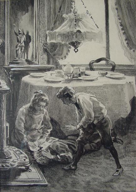 Boekillustratie uit 'Laura's opstel'