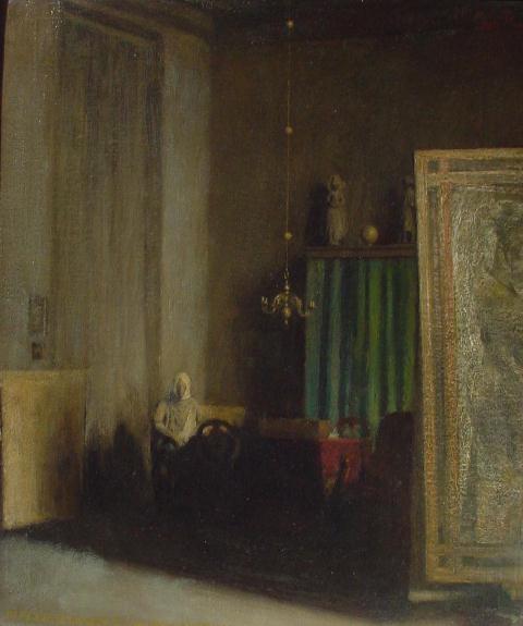 Het atelier van de schilder Willem van Konijnenburg