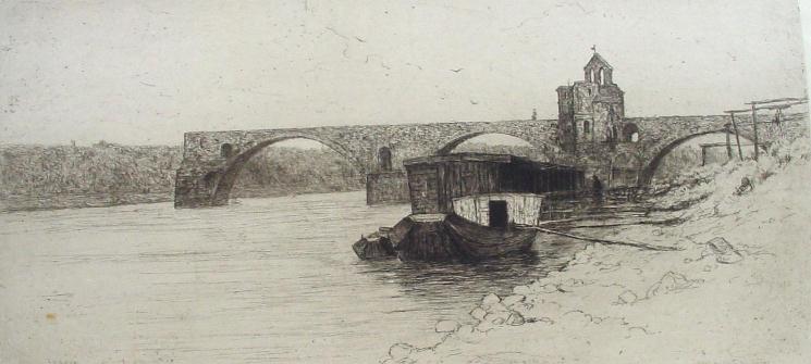 Avignon, au bord du Rhône (1909)