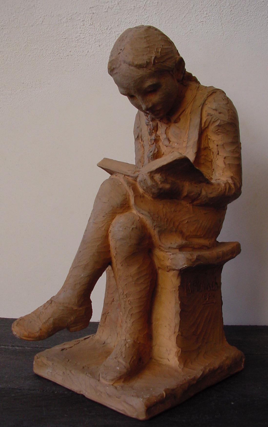 Dochter Hanna lezend